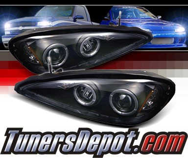 Sonar® Halo Projector Headlights (Black) - 99-05 Pontiac Grand Am