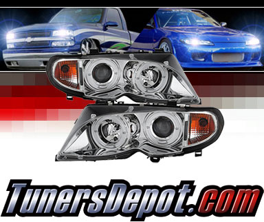 Sonar® Halo Projector Headlights (Chrome) - 02-05 BMW 330i 4dr E46