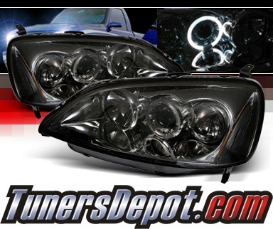 Sonar® Halo Projector Headlights (Smoke) - 01-03 Honda Civic