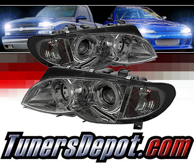 Sonar® Halo Projector Headlights (Smoke) - 02-05 BMW 330i 4dr E46