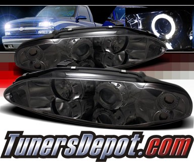 Sonar® Halo Projector Headlights (Smoke) - 95-96 Mitsubishi Eclipse