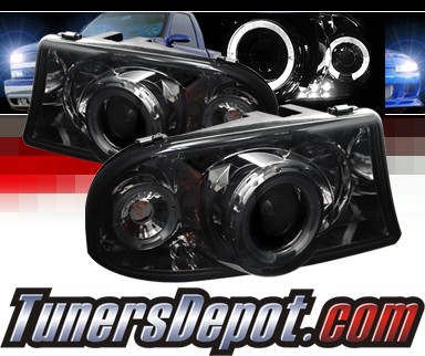 Sonar® Halo Projector Headlights (Smoke) - 97-04 Dodge Dakota