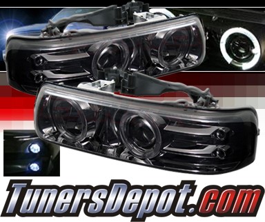 Sonar® Halo Projector Headlights (Smoke) - 99-02 Chevy Silverado