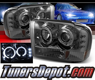 Sonar® Halo Projector Headlights (Smoke) - 99-04 Ford F-250 F250 Super Duty (Gen. 2 Style)