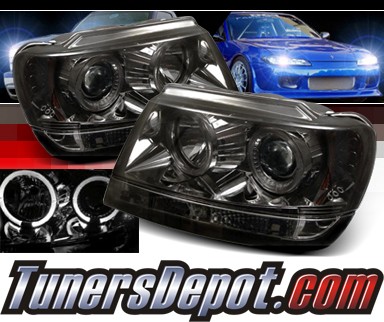 Sonar® Halo Projector Headlights (Smoke) - 99-04 Jeep Grand Cherokee