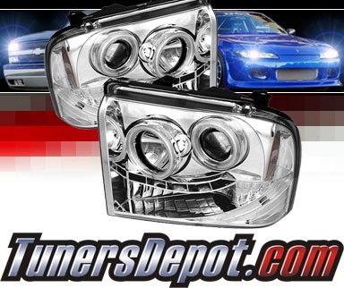 Sonar® LED CCFL Halo Projector Headlights - 05-07 Ford F-350 F350