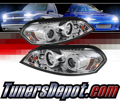 Sonar® LED CCFL Halo Projector Headlights (Chrome) - 06-13 Chevy Impala
