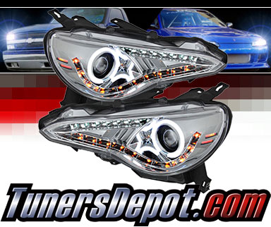 Sonar® LED CCFL Halo Projector Headlights (Chrome) - 13-18 Subaru BRZ BR-Z