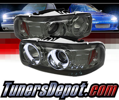 Sonar® LED CCFL Halo Projector Headlights (Smoke) - 00-06 GMC Yukon XL/SLT