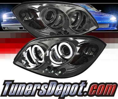 Sonar® LED CCFL Halo Projector Headlights (Smoke) - 05-10 Chevy Cobalt