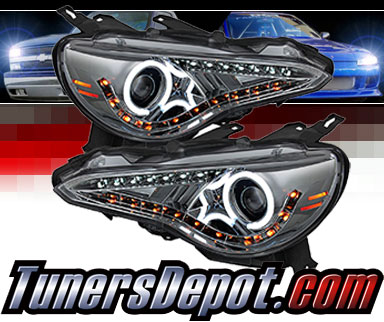 Sonar® LED CCFL Halo Projector Headlights (Smoke) - 13-18 Subaru BRZ BR-Z