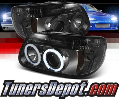 Sonar® LED CCFL Halo Projector Headlights (Smoke) - 95-01 Ford Explorer