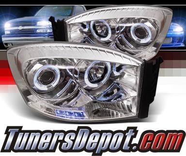 Sonar® LED Halo Projector Headlights - 06-08 Dodge Ram Pickup