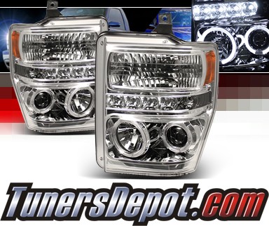 Sonar® LED Halo Projector Headlights - 08-10 Ford F250 Super Duty