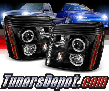 Sonar® LED Halo Projector Headlights (Black) - 02-06 Cadillac Escalade (w/o Stock HID)