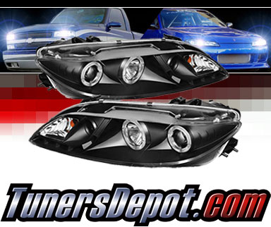 Sonar® LED Halo Projector Headlights (Black) - 03-05 Mazda 6