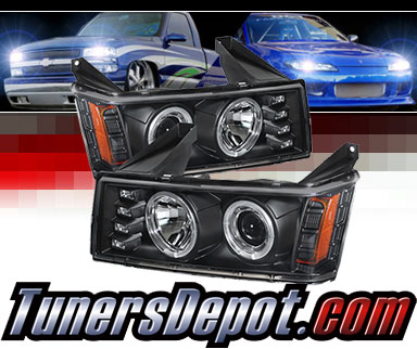 Sonar® LED Halo Projector Headlights (Black) - 04-12 GMC Canyon
