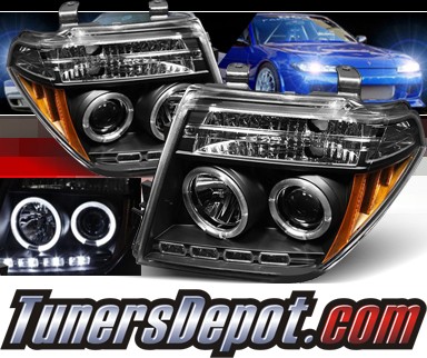Sonar® LED Halo Projector Headlights (Black) - 05-08 Nissan Frontier