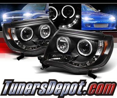 Sonar® LED Halo Projector Headlights (Black) - 05-11 Toyota Tacoma