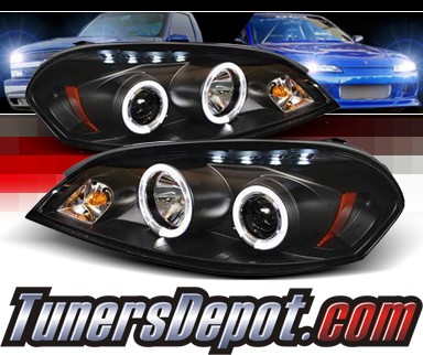 Sonar® LED Halo Projector Headlights (Black) - 06-07 Chevy Monte Carlo