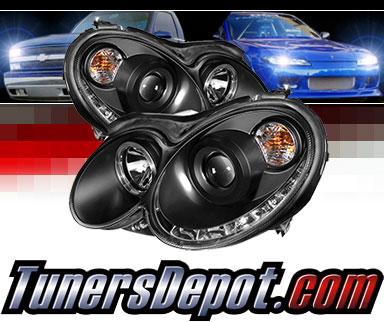 Sonar® LED Halo Projector Headlights (Black) - 07-09 Mercedes Benz CLK63 AMG W209