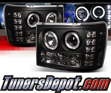 Sonar® LED Halo Projector Headlights (Black) - 07-13 GMC Sierra (Incl. Denali & Hybrid)