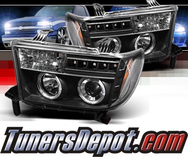 Sonar® LED Halo Projector Headlights (Black) - 08-13 Toyota Sequoia