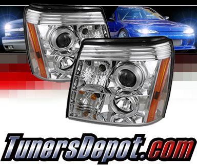Sonar® LED Halo Projector Headlights (Chrome) - 03-06 Cadillac Escalade (w/ HID Only)