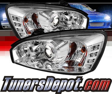 Sonar® LED Halo Projector Headlights (Chrome) - 04-07 Chevy Malibu