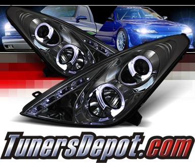 Sonar® LED Halo Projector Headlights (Smoke) - 00-05 Toyota Celica