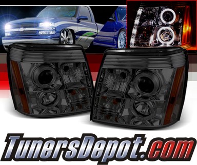 Sonar® LED Halo Projector Headlights (Smoke) - 02-06 Cadillac Escalade (w/o Stock HID)