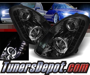 Sonar® LED Halo Projector Headlights (Smoke) - 03-04 Infiniti G35 4dr (w/o Stock HID)