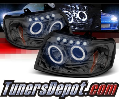 Sonar® LED Halo Projector Headlights (Smoke) - 03-06 Ford Expedition