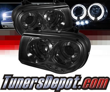 Sonar® LED Halo Projector Headlights (Smoke) - 05-10 Chrysler 300C
