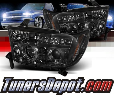 Sonar® LED Halo Projector Headlights (Smoke) - 07-11 Toyota Tundra