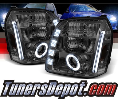 Sonar® LED Halo Projector Headlights (Smoke) - 07-13 GMC Yukon (Inc. XL/Denali/Hybrid)