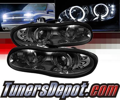Sonar® LED Halo Projector Headlights (Smoke) - 98-02 Chevy Camaro