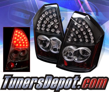 Sonar® LED Tail Lights (Black) - 05-07 Chrysler 300C