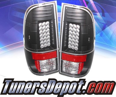 Sonar® LED Tail Lights (Black) - 08-13 Ford F250 F-250 Super Duty