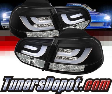 Sonar® LED Tail Lights (Black) - 10-12 VW Volkswagen Golf (Incl. GTI) (Gen 2)