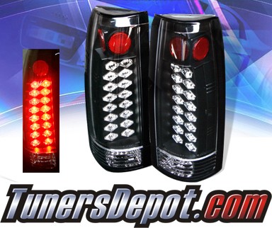 Sonar® LED Tail Lights (Black) - 88-98 GMC Full Size Pickup