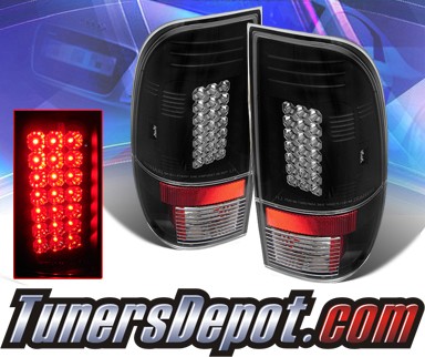 Sonar® LED Tail Lights (Black) - 97-03 Ford F-150 F150