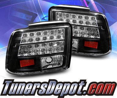 Sonar® LED Tail Lights (Black) - 99-04 Ford Mustang