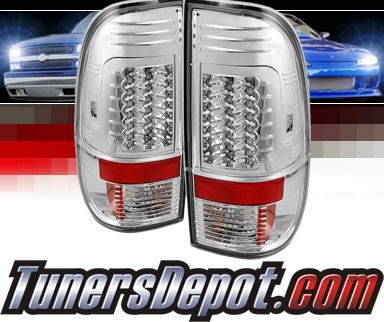 Sonar® LED Tail Lights (Chrome) - 08-13 Ford F-250 F250 (Gen 2)