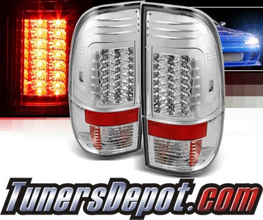 Sonar® LED Tail Lights (Chrome) - 99-07 Ford F-350 F350 (Gen 2)