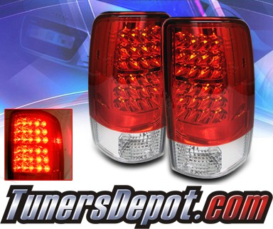 Sonar® LED Tail Lights (Red/Clear) - 00-06 GMC Yukon XL (w/o barn doors)