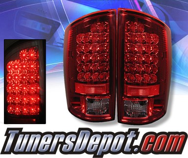 Sonar® LED Tail Lights (Red/Clear) - 02-06 Dodge Ram Pick-Up Truck