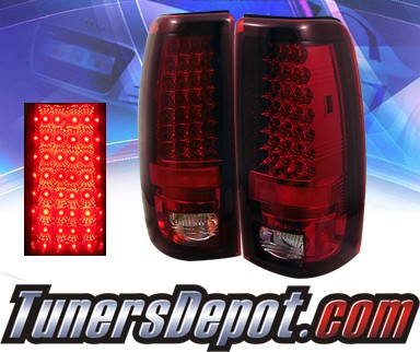 Sonar® LED Tail Lights (Red/Clear) - 03-06 Chevy Silverado