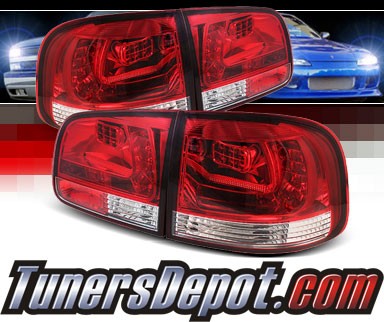 Sonar® LED Tail Lights (Red/Clear) - 03-07 VW Volkswagen Touareg