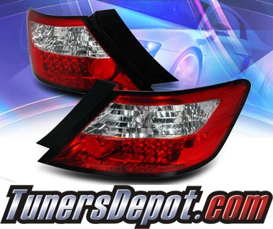 Sonar® LED Tail Lights (Red/Clear) - 06-10 Honda Civic 2dr.